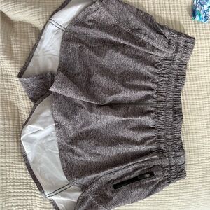 lululemon athletica Heathered Black Women's Athletic Shorts